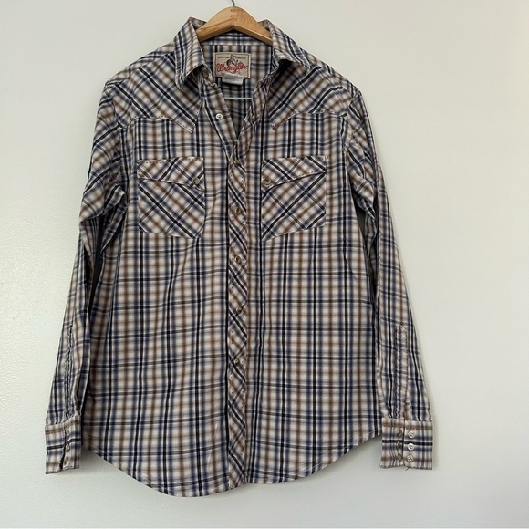 Vintage Wranglee pearl snap western shirt long sleeved M - Picture 1 of 6